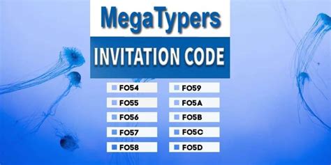 Megatypers Invitation Code FO54 .